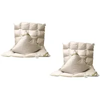 2 x Set Daunendecke Bettdecke Daunenbett 4x6 135x200 100% + Kissen 80x80 4.tlg. - Weiß