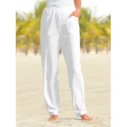Schlupfhose CLASSIC BASICS, Damen, Gr. 21, Kurzgrößen, weiß, 100% Baumwolle, unifarben, lang, Hosen