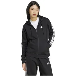 adidas Damen Kapuzensweat Essentials 3-Streifen, BLACK/WHITE, XS