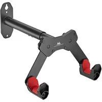 Maclean Brackets Fahrrad-Wandhalterung mit 2 Haken max. Belastung 25 kg, verstellbare Armabstände 45° / Schwarz