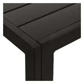 Mendler HWC-N40 Bistrotisch 140/180 x 80 x 73 cm Anthrazit/Grau