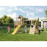Spielturm Fluppi KDI inkl. Einzelschaukel + Rutsche gelb