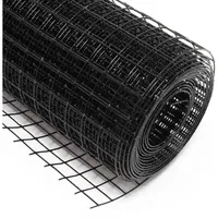 Wiltec Maschendrahtzaun Schwarz 100 cm x 25 m, 0,9