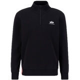 Alpha Industries Half Zip Sweater SL Sweatshirt für Herren Black