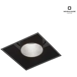 Wever & Ducré LED Einbaustrahler SNEAK TRIMLESS 1.0, 350/500mA, 7/10W 2700K, CRi >90, schwarz WEV-155551B3