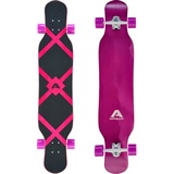 Apollo Longboard Dancer Longboard 46 Zoll inkl. T-Tool, Aus hochwertigem Holz mit Bambus, perfekt zum Dancen oder Cruisen rosa