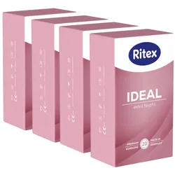 «Ideal» Extra Feucht, Kondome mit 50% mehr Gleitmittel (80 Kondome) 80 St
