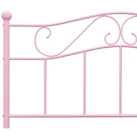 vidaXL Bettgestell Rosa Metall 140×200 cm
