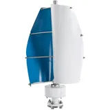 banborba 500W Vertikale Windgenerator, 24V Dreiphasiger Windrad Windturbine, 2-Klinge Vertikale Windkraftanlage mit Steuergerät, Geeignet für Boote, Pavillons, Hütten oder mobile Häuser (Blau/24V)