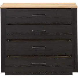 Forte Kommode Bohol 101,4 x 87 x 42 cm Schwarz