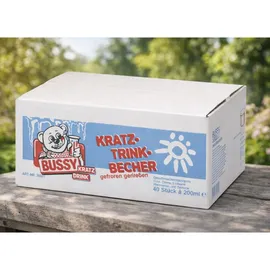 Bussy Wassereis Kratz-Trinkbecher Mix 40 x 200ml