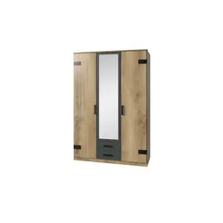 Kleiderschrank  3-türig   ¦ holzfarben ¦ Maße (cm): B: 135 H: 198 T: 58.0