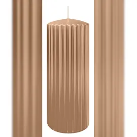 Wiedemann Kerzen Rillen Kerzen Caramel 200 x 80 mm 4 St. beige