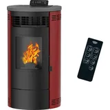 Luft-Pelletofen Flavia 9,5 kW Sannover Bordeaux