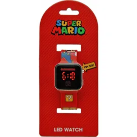 Kids Licensing Super Mario LED-Uhr 0 mm Gehäuse rot Silikonarmband rot