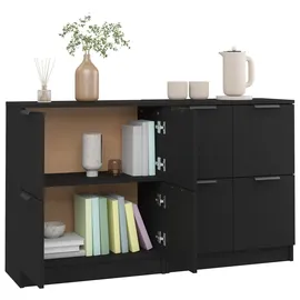 vidaXL Sideboards 2 Stk. Schwarz 60x30x70 cm Holzwerkstoff