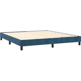 vidaXL Boxspringbett 180 x 200 cm Dunkelblau