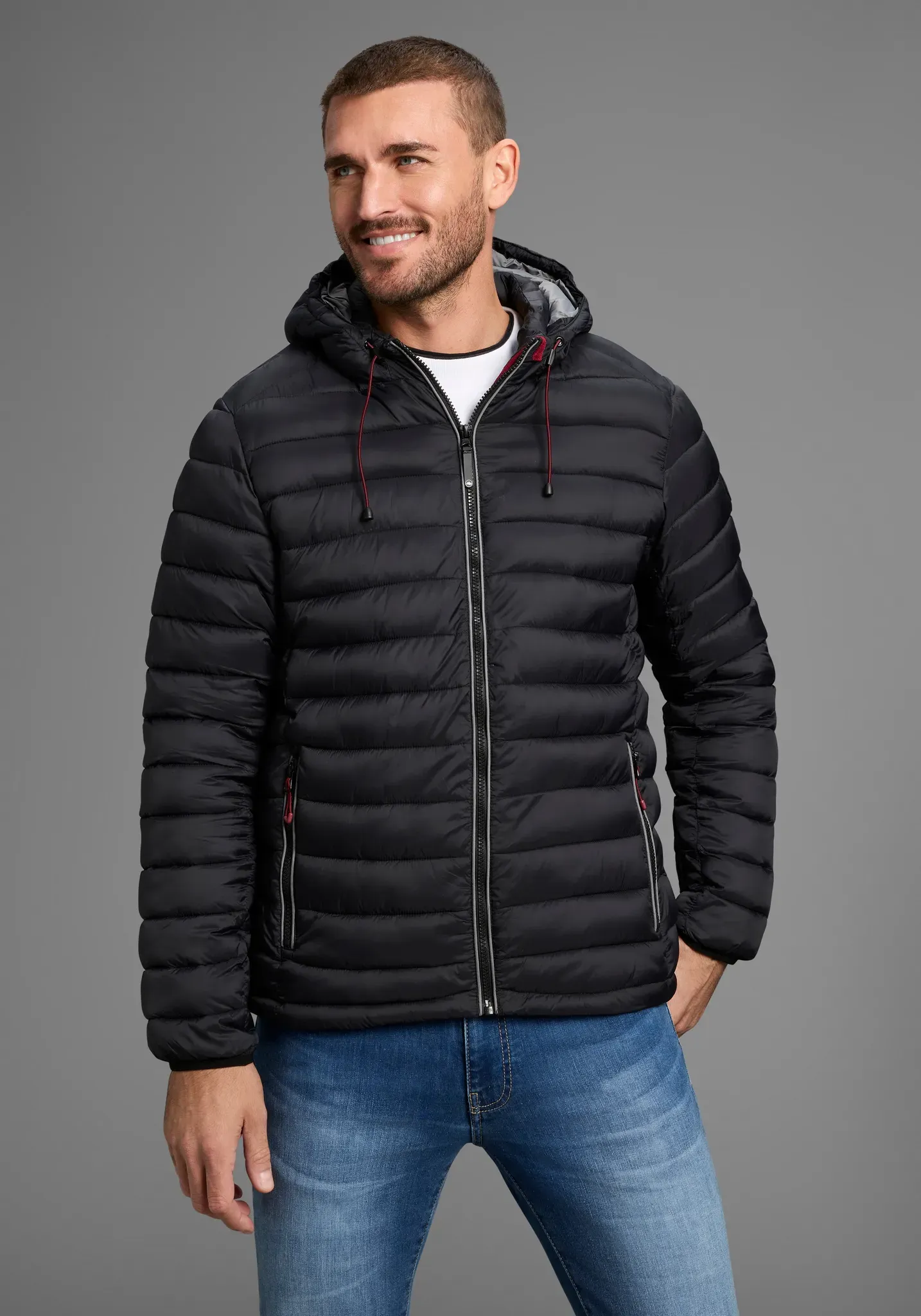 Steppjacke POLARINO, Herren, Gr. 54 (L), schwarz, Obermaterial: 100% Polyamid. Futter: 100% Polyamid. Wattierung: 100% Polyester, eingefasste Kante, Jacken Steppjacke, Atmungsaktiv, winddicht, wasserabweisend