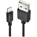 Lindy USB 2.0 Apple Lightning Stecker, USB-A Stecker 0.50 m Schwarz