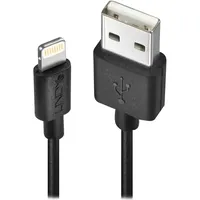 Lindy USB 2.0 Apple Lightning Stecker, USB-A Stecker 0.50 m Schwarz