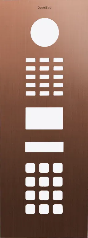 DoorBird D2101KV Frontblende Bronze-Optik als PVD Beschichtung, Edelstahl, gebürstet