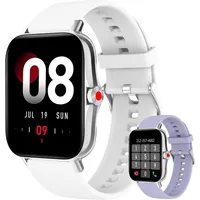 Colesma Smartwatch Damen 1,69" Touchscreen mit Telefonfunktion, Fitness Tracker, Herzfrequenz, Schlafmonitor, IP67 wasserdicht - Weiß