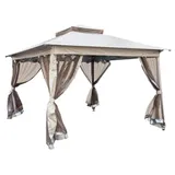 Jet-Line Pavillon Gartenpavillion Pergola Metall Outdoor Kleopatra 335x335x270cm faltbar