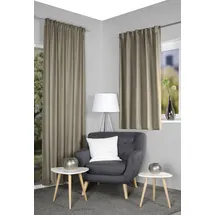 HOME WOHNIDEEN ESKAMIO Blickdicht, Leinenstruktur, Multifunktionsband, Farbe:beige, Größe:245 x 135 cm, Anzahl:1x