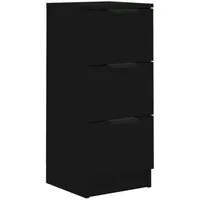 VidaXL Sideboard Schwarz 30x30x70 cm Holzwerkstoff
