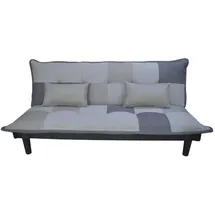 Hti-Living HTI-Living, Sofa + Bettsofa, Couch Karo mit Schlaffunktion Grau