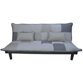 Hti-Living HTI-Living, Sofa + Bettsofa, Couch Karo mit Schlaffunktion Grau