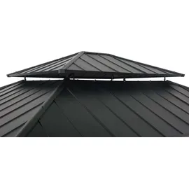 Sunjoy Zedernholz Gazebo Rysy 4,5 x 3,9 m Schwarz/Grau