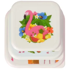 Puckator Set of 3 Lunch Boxes - Flamingo Design by