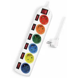 LOGILINK Steckdosenleiste LPS259, 6-fach, weiß