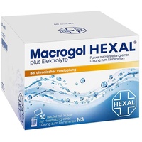 Macrogol HEXAL® plus Elektrolyte | 50 Beutel | Wirksame Hilfe bei chronischer Verstopfung | Setzt den Darm sanft und effektiv in Bewegung