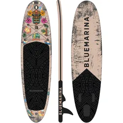 Bluemarina SUP Board Ariki, Stand Up Paddle aufblasbar mit Paddel, Pumpe, Rucksack, 5J Garantie (325x86x15cm / 10'8", Tiki)