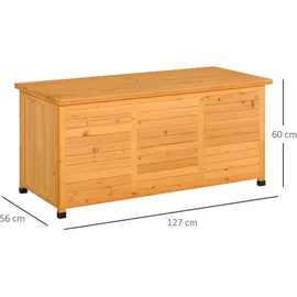 Outsunny Gartenbox, Kissenbox, Aufbewahrungsbox, Aufbewahrungsbox, Gartentruhe mit Stauraum gelb