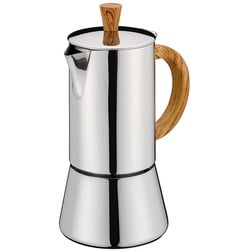 Cilio Espressokocher Espressokocher Kaffeebereiter Mokkakocher Kaffeekocher 4T cilio silberfarben