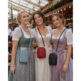 Trachtenland Emma Umhängetasche Kunstleder Hellblau