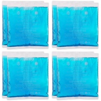 Relaxdays Kühlpads, 8er Set, Kalt-Warm-Kompressen, 14 x 12,5 cm, Erste Hilfe, Wiederverwendbare Gelkühlkompressen, blau