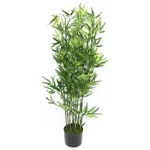 Dekoleidenschaft Kunstbambus im Topf, Bambus Zierpflanze, Büropflanze, Dekopflanze, Kunstpflanze, Dekoleidenschaft, Höhe 115 cm, künstliche Bambuspflanze aus Kunststoff, Topfpflanze wie echt grün