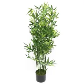 Dekoleidenschaft Kunstbambus im Topf, Bambus Zierpflanze, Büropflanze, Dekopflanze, Kunstpflanze, Dekoleidenschaft, Höhe 115 cm, künstliche Bambuspflanze aus Kunststoff, Topfpflanze wie echt grün