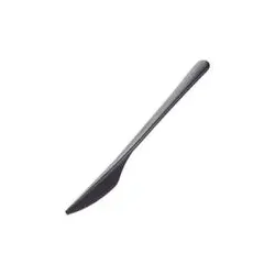 Mehrweg Messer Schwarz 18,7 cm | 50 Stück | Spülmaschinenfest, langlebig & geschmacksneutral