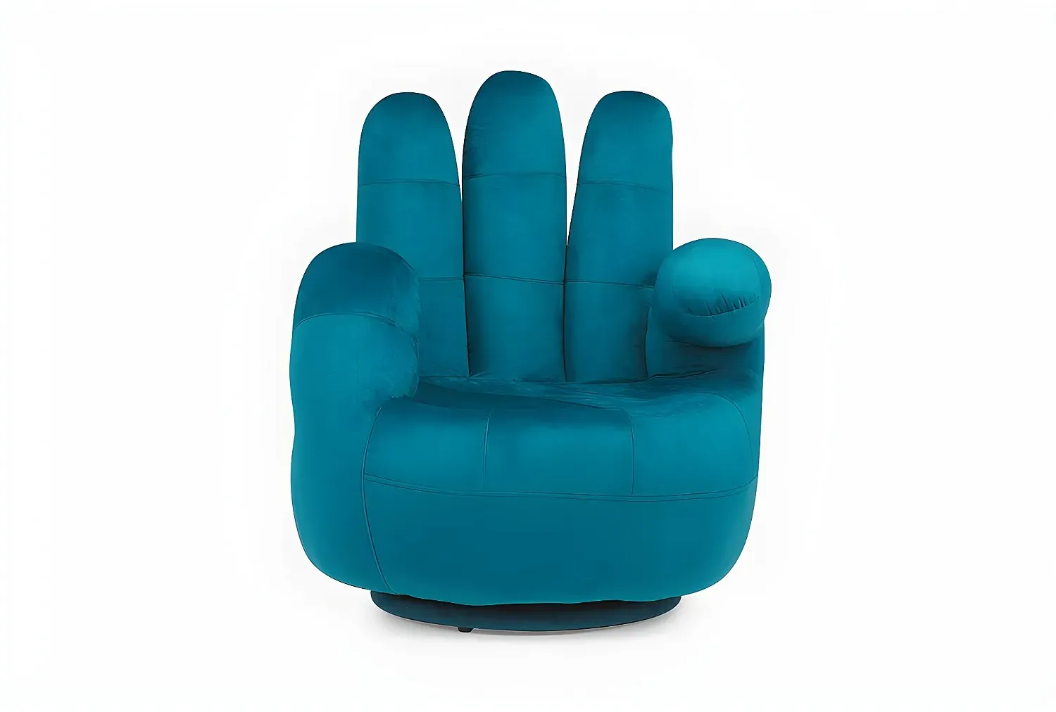 Fingersessel drehbar - Samt - Grünblau - CATCHY