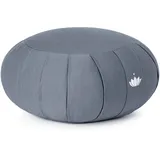 Lotuscrafts Zafu Meditationskissen Yogakissen Zen - Sitzhöhe 15cm - Yoga Zafukissen mit Dinkelfüllung - Waschbarer Bezug aus Bio-Baumwolle - GOTS Zertifiziert - Mit Bestickung