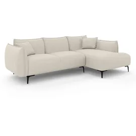 LeGer Home by Lena Gercke Ecksofa "Adelita mit Ottomane links oder rechts bestellbar, B/H/T 270/97/168", beige (creme), B:269cm H:97cm T:168cm, 100% Polyester, LEGER HOME BY LENA GERCKE, Sofas, Ecksofa, L-Form mit Wellenunterfederung, enthält 2 Zierkissen