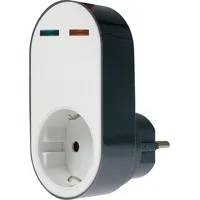 As - Schwabe Überspannungsschutzadapter FLASH Schutzkontaktsteckdoe 230V/16A