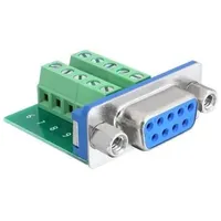 DeLock 65268 D-SUB Buchsenleiste 180 ° Polzahl: 9, 10 1 St.