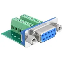 DeLock 65268 D-SUB Buchsenleiste 180 ° Polzahl: 9, 10 1 St.