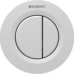 Geberit WC-Steuerung 116042JQ1 pneumatisch, 2-Mengen-Spülung, Kunststoff, chrom matt